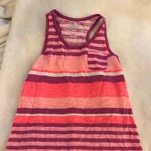 Racerback striped tank top